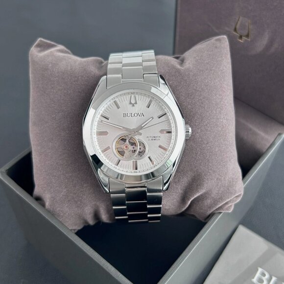 Bulova 42mm Silver Tone Dial Men's classic Automatic Chronograph